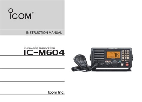 Icom Ic M604 Service Repair Manual Download