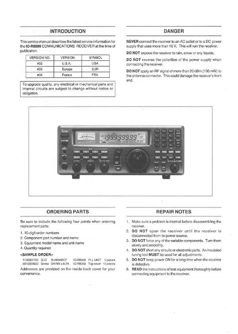 Icom Ic R8500 Service Repair Manual Download