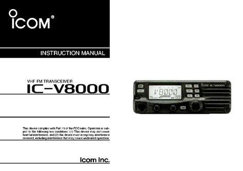 Icom Ic V8000 Service Repair Manual Download