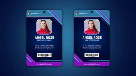 Identification Card Template Psd