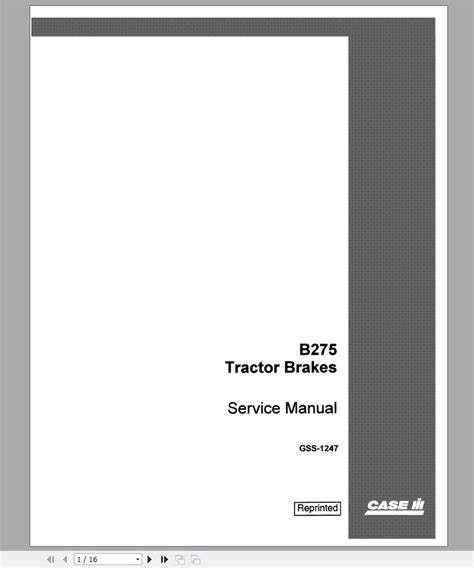 Ih Blue Ribbon International Harvester Tractors B 275 Tractor Brakes Service Manual Gss1247 Download