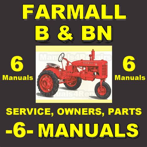 Ih Farmall A Av B Bn Service Manual Parts Catalog 2 Manuals Download