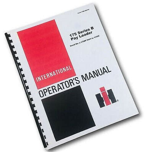 Ih International 175 Series Loader Service Repair Manual Download