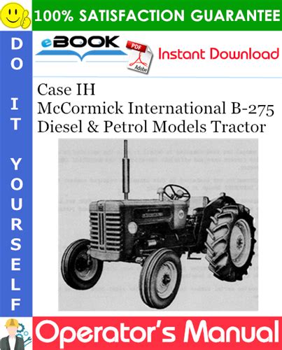 Ih Mccormick B 275 Tractor Diesel Engine Service Manual Gss1244 Download