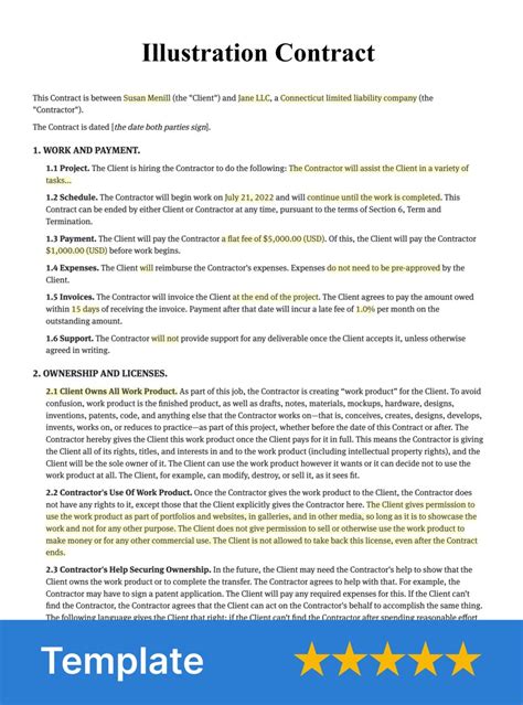 Illustrator Contract Template