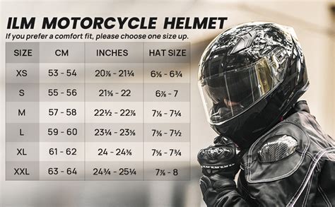 Ilm Helmet Size Chart