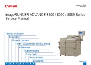 Imagerunner Advance 8105 8095 8085 Series Service Manual