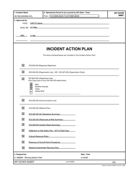 Incident Action Plan Template