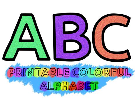 Individual Colorful Alphabet Letters Printable Free