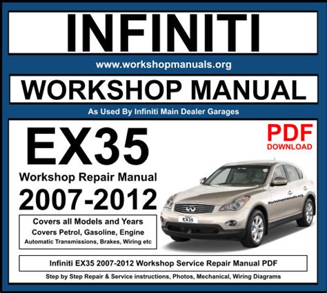 Infiniti Ex35 Complete Workshop Repair Manual 2010 2011