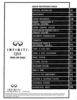 Infiniti Qx4 Service Repair Manual Pdf 1998