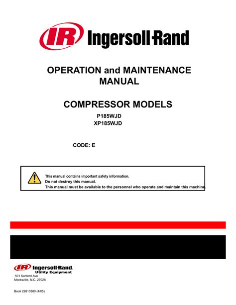 Ingersoll Rand Air Compressors Manuals