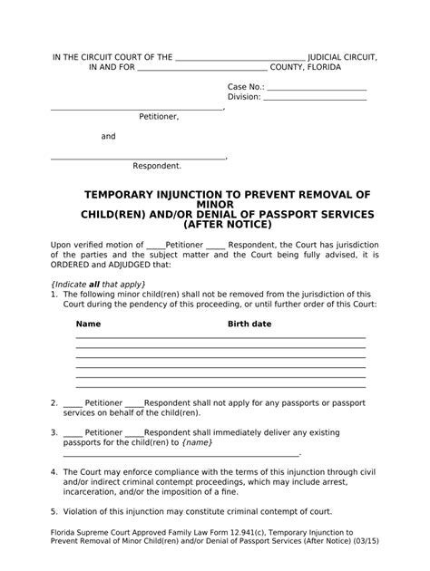 Injunction Template