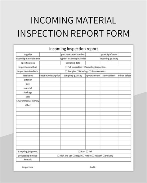 Inspection Report Templates