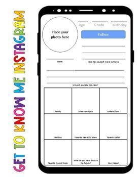 Instagram About Me Template