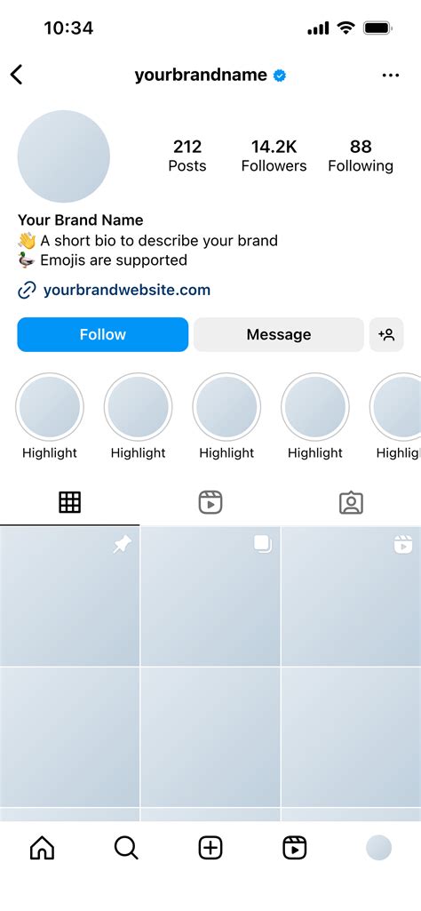 Instagram Template Profile