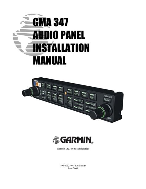 Installation Manual And Wiring Gma 340