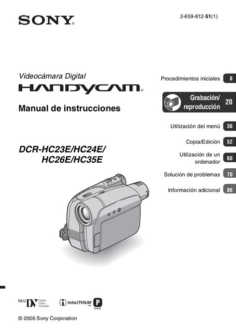 Instruction Manual For Sony Handycam Dcr Sx85