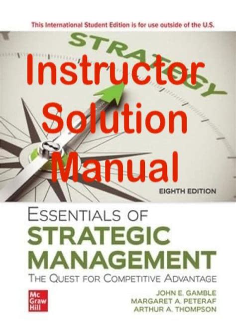 Instructor S Manual Essentials Of Strategic Management