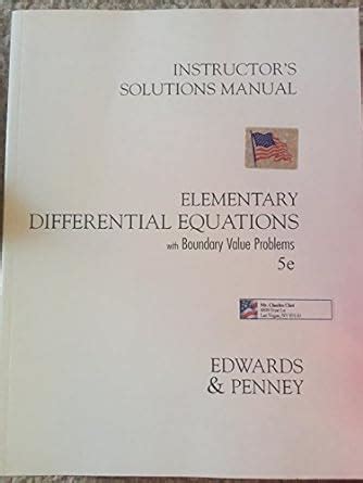 Instructor Solution Manual For Elementary Differential