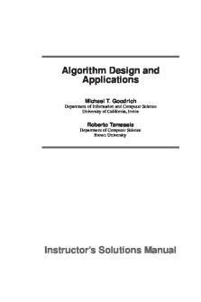 Instructor Solutions Manual To Algorithm Design Jon