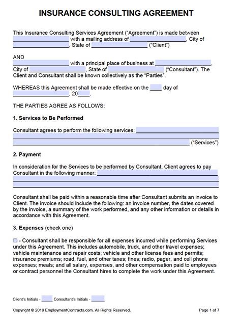 Insurance Contract Template
