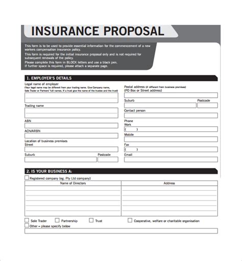 Insurance Proposal Template