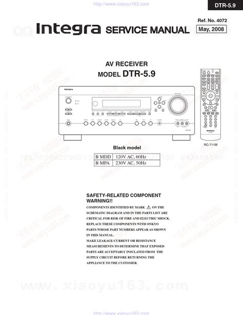 Integra Dtr 5 9 Av Reciever Service Manual Download