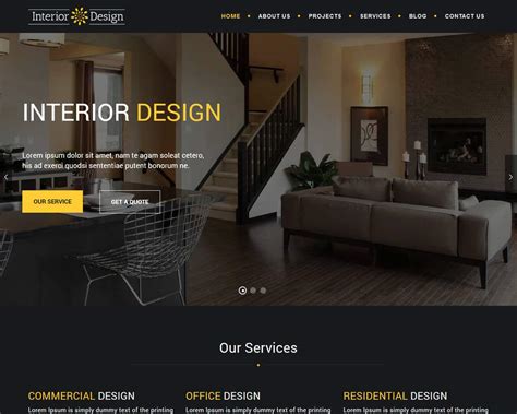 Interior Website Templates