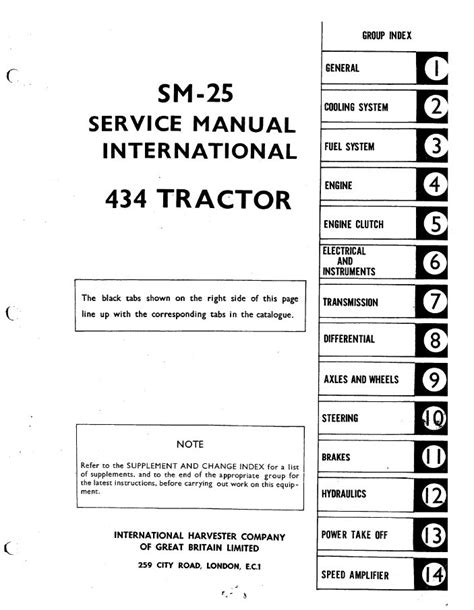 International 434 Tractor Service Manuals