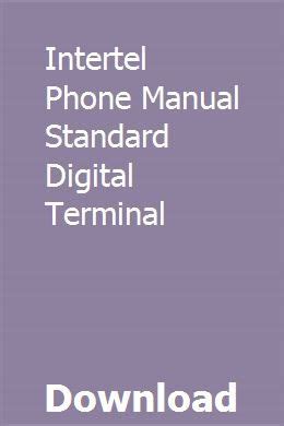 Intertel Standard Digital Terminal Manual