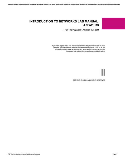 Introduction To Networking Lab Manual Answers