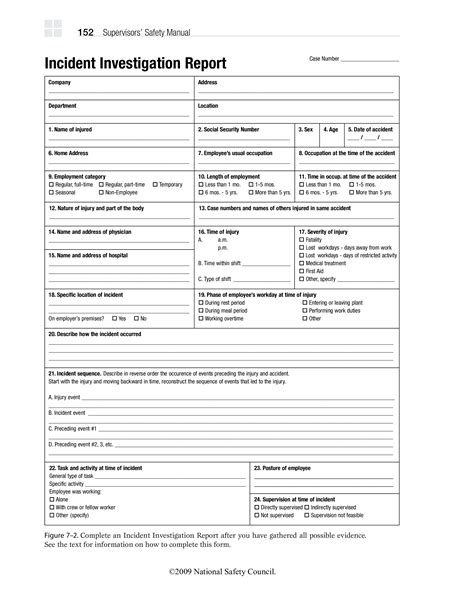 Investigation Report Template