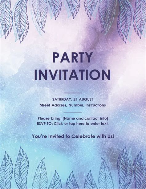 Invitation Templates Word