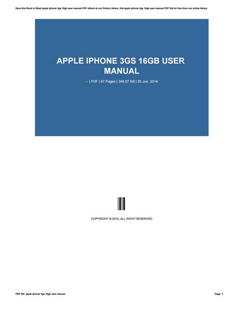 Iphone 3gs User Manual Free