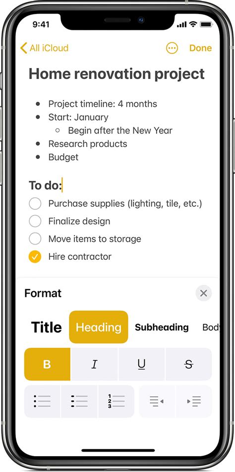 Iphone Notes Template