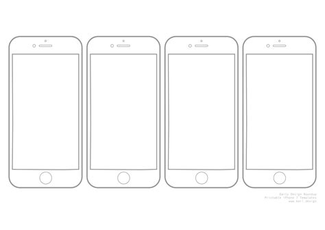 Iphone Template Print