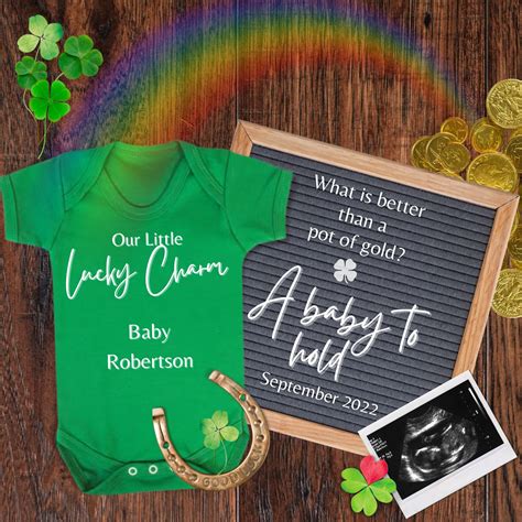Irish Baby Pregnancy Announcement St Patricks Day Luck Love book cover