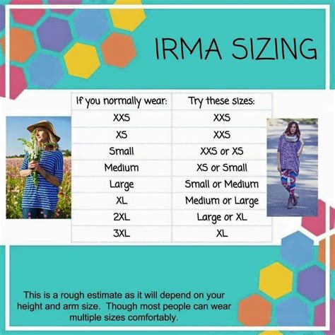 Irma Lularoe Size Chart