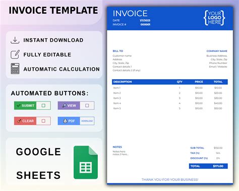 Is There An Invoice Template In Google Sheets