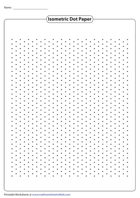 Isometric Dot Paper Printable