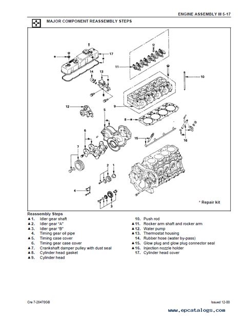 Isuzu 4le1 Diesel Engine Parts Manual