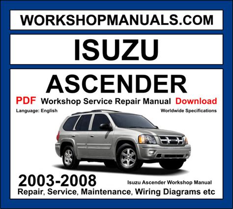 Isuzu Ascender Service Repair Manual 2003 2008