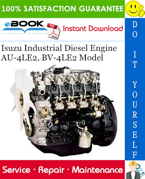 Isuzu Au 4le2 Bv 4le2 Industrial Diesel Engine Service Repair Manual Download