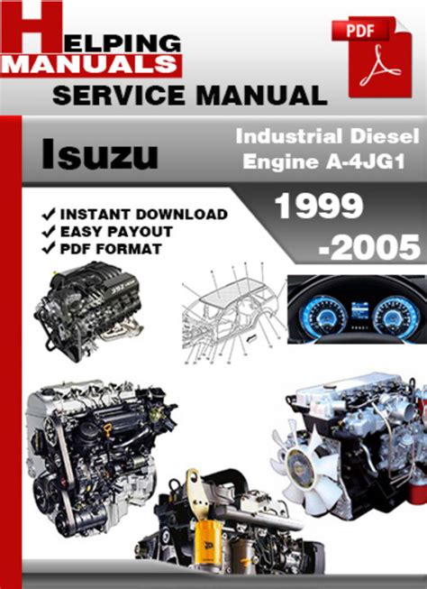 Isuzu Industrial Diesel Engine A 4jg1 1999 2005 Service Repair Manual Download