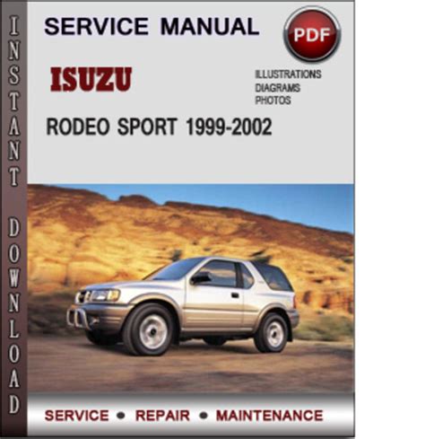 Isuzu Rodeo Sport 2001 2002 Factory Service Repair Manual