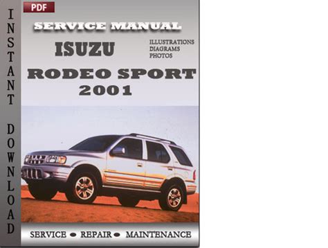 Isuzu Rodeo Sport 2001 Digital Factory Repair Manual