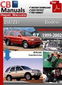 Isuzu Rodeo Ue 1999 Workshop Service Repair Manual