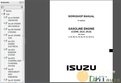 Isuzu Tf Series Gasoline Engine Full Service Repair Manual