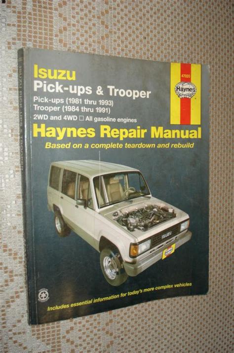 Isuzu Trooper 1984 1991 Full Service Repair Manual